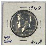 1968-D JFK 40% Silver Proof Half Dollar