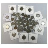 US Coins Mix w/ Buffalo 5c, Steel Cents, Indians