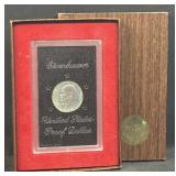 1972 Silver Proof Eisenhower Dollar, Brown Box