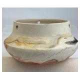 Vintage Nemadji Art Pottery Hanging Planter Bowl