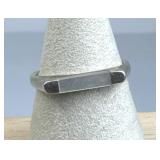 925 Silver Stackable Slim Mother of Pearl Ring