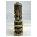Vintage Solid Hand-Carved Tiki Statue