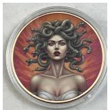 5oz Copper Medusa Round, Colorized .999