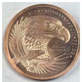 5oz Copper Patriotic Eagle/Flag Round .999 GSM