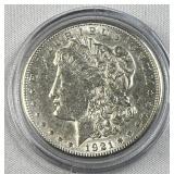 1921-S Morgan Silver Dollar, $1 US 90% Coin