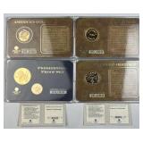 (4) America's Gold Heritage Replica 24K Layered
