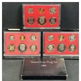1980-82 US Proof Coin Sets in Box