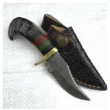 Damascus Steel Fixed Blade Knife w/ Sheath
