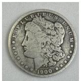 1900-O Morgan Silver Dollar, US $1 Coin, 90%