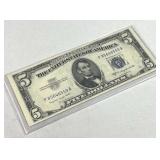 1953-B US Blue Seal $5 Bill, Quality