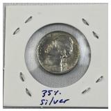 1944-D High Quality Silver War Nickel, Luster