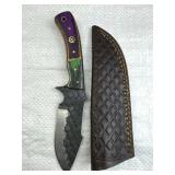 Handmade Steel Fixed Blade Knife w/ Sheath
