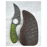 Damascus Steel Karambit Blade Knife w/ Sheath