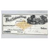 1877-80 First Nation Bank of Ribia Check