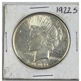1922-S Peace Silver Dollar, US $1 Coin, 90%