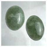 7.41 Carats Matching Oval Cut Jade Cabochons