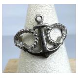 925 Silver Vintage Anchor & Rope Sailor
