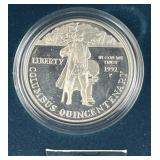 1992 Proof Silver Columbus Commem. Dollar 90%