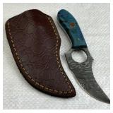 Damascus Steel Karambit Blade Knife w/ Sheath