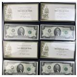 (4) Uncirculated $2 Bills in Folder