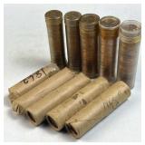 (10) 1960s Copper Era Lincoln Memorial 1c Rolls
