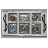 1958 US Silver Proof Coin Set w/ Franklin in Case