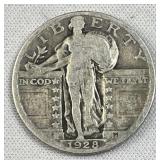 1928 Standing Liberty Silver Quarter, US 90%