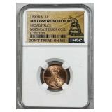 Broadstruck Error Lincoln 1c, NGC NE Error Coll.