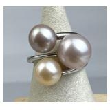 925 Silver Multi-Color Freshwater Pearl Wraparound