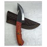 Handmade Steel Fixed Blade Gut Knife w/ Sheath