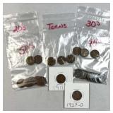 Wheat Cents Collection w/ Older Dates & Steel