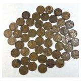 Mixed Date Wheat Cent Roll, Some Early Dates