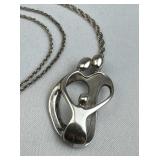 925 Silver Carolyn Pollack Family Pendant Necklace