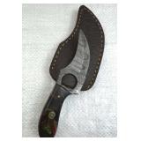 Damascus Steel Karambit Blade Knife w/ Sheath