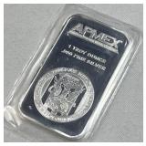 1oz Silver Bar, APMEX Eagle Design .999 Fine
