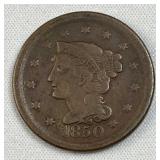 1850 US Braided Hair Large Cent