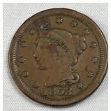 1853 US Braided Hair Large Cent