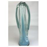 Vintage Blue Art Glass Flower Vase