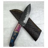 Handmade Steel Fixed Blade Knife w/ Sheath