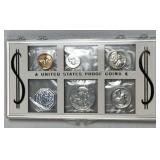 1960 US Silver Proof Coin Set w/ Franklin in Case