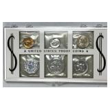 1961 US Silver Proof Coin Set w/ Franklin in Case
