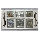 1962 US Silver Proof Coin Set w/ Franklin in Case