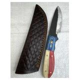 Handmade Steel Fixed Blade Knife w/ Sheath