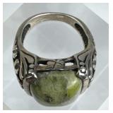 925 Silver Vtg Celtic Connomara Marble Ring, Irela
