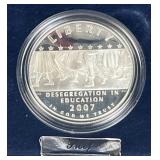 2007 Silver Proof Dollar, Little Rock, 90%