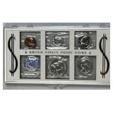 1955 US Silver Proof Coin Set w/ Franklin in Case