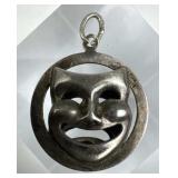 925 Silver 2 Sided Comedy/Tragedy Charm Pnd.