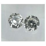 3.95 Carats White Sapphire Gemstones, Matching