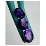 2.11 Carats Matching Amethyst Gems, Oval Cut