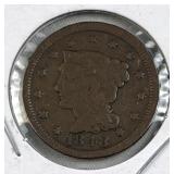 1848 US Large Cent Coin